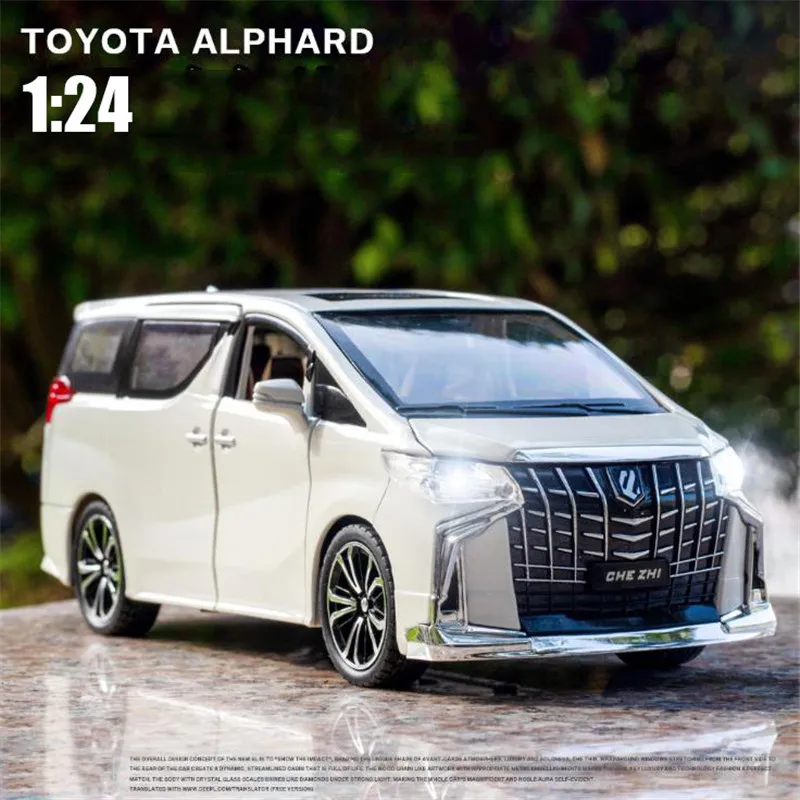 1:24 игрушечный автомобиль отличного качества TOYOTA Alphard с коробкой из сплава литой и