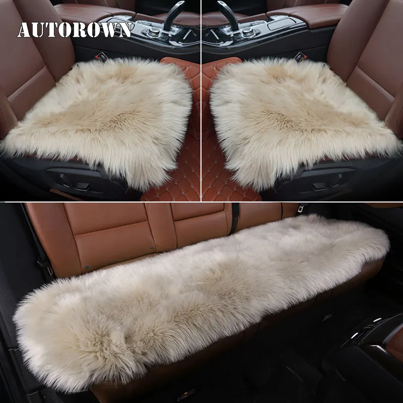AUTOROWN Меховые квадраты из Искусственной овчины Высокое качество Длинный ворст