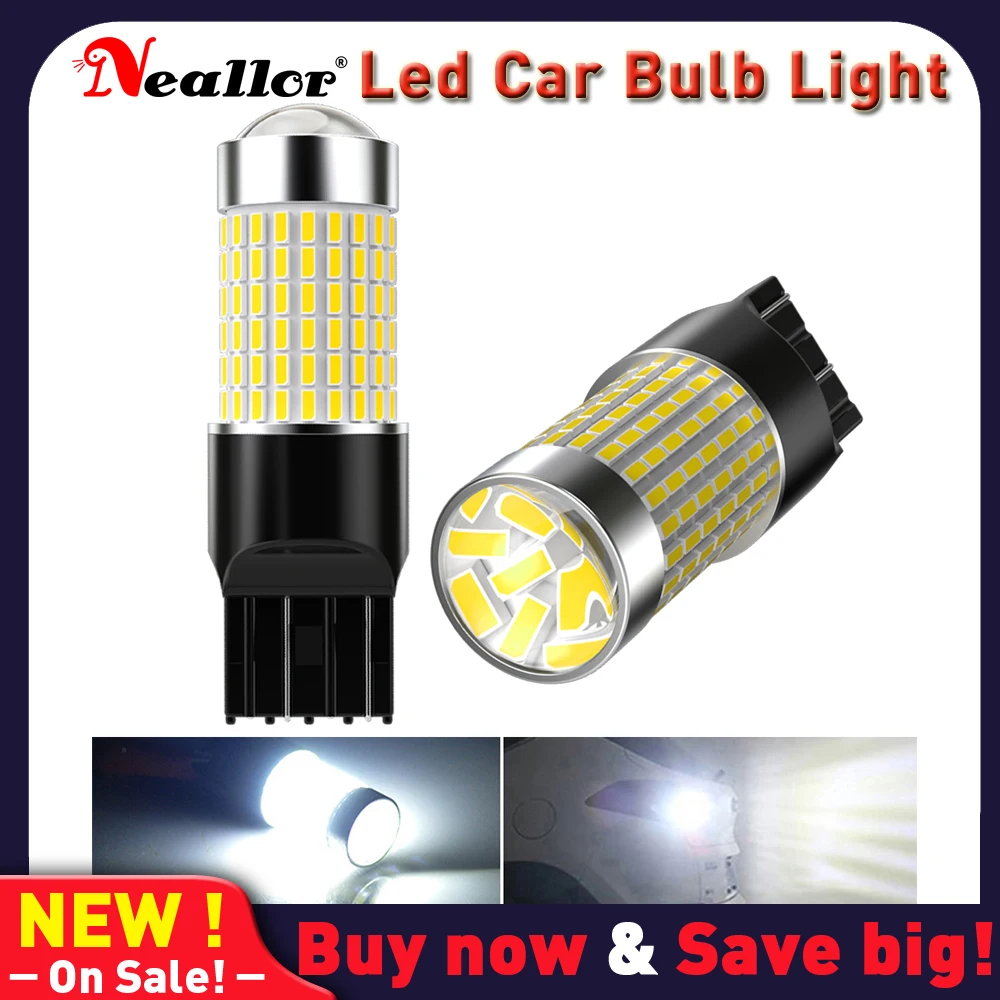

2x Led Car Lights Signal Lamp 1156 P21W BA15S 7506 Canbus Bay15D LED T20 7440 7443 W21W W21/5W Bulbs 144SMD Turn Backup Lights