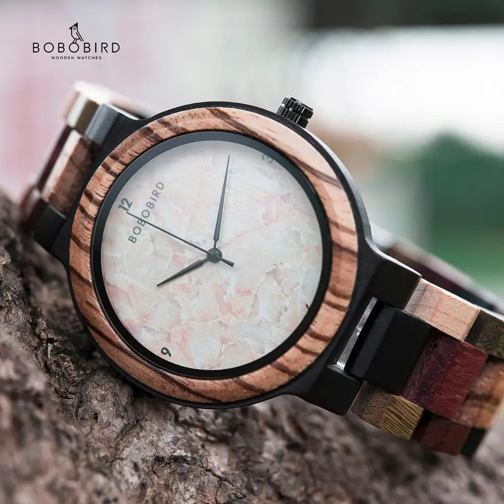 

Reloj hombre BOBO BIRD деревянные мужские часы, кварцевые наручные часы ручной работы, мраморный циферблат, часы, подарок для Него