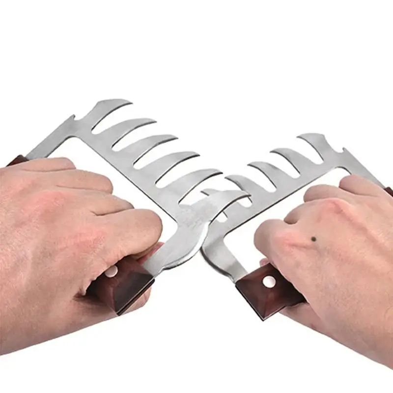 Нержавеющая барбекю гриль для приготовления пищи медведь мясо измельчение когти