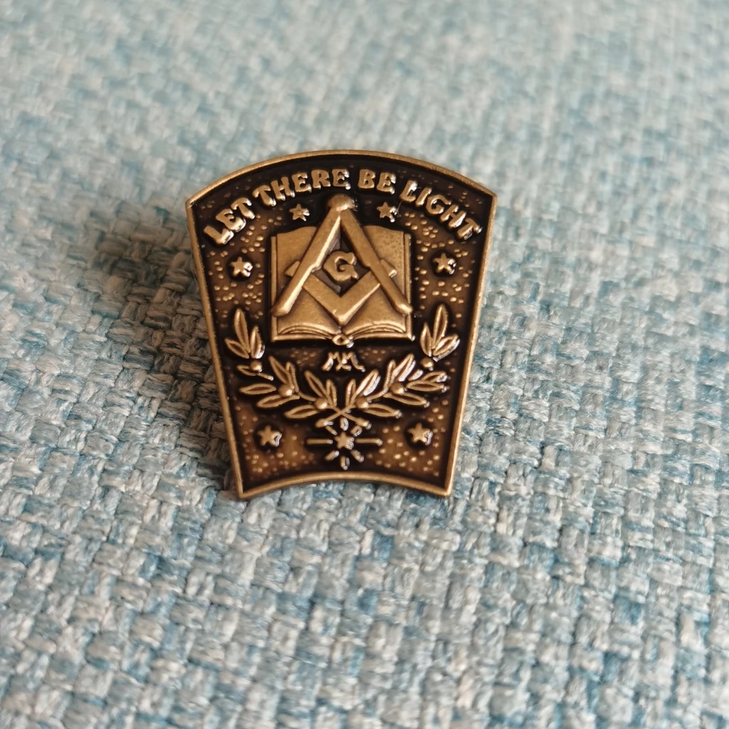 Оптовая продажа 1 &quotлатунный материал пусть там будет свет Мейсон Лодж масонский