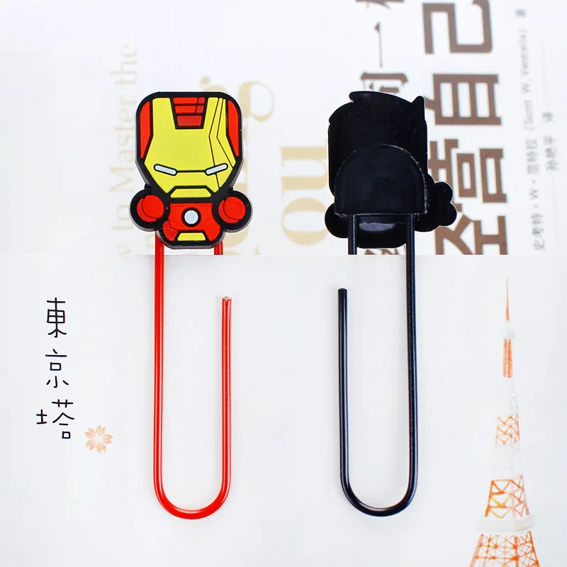 Закладки для книг с супергероями Марвел бумажные зажимы школы учителя держатели