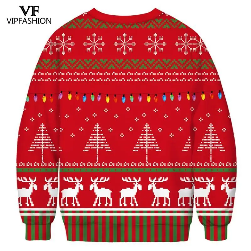 

VIP FASHION 2019 New Fashion Streetwear Trump Christmas Harajuku Funny Print 3d Hipster Men's Women's Unisex Couple Streetwear