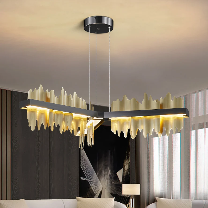 YOOGEE Современные Люстры дизайнерские Позолоченные ювелирные изделия люстра