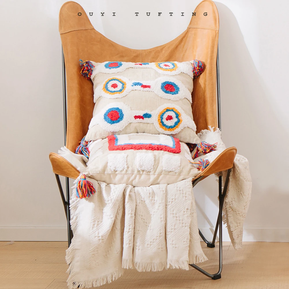 Наволочки в стиле бохо роскошные хлопковые наволочки с геометрическим рисунком