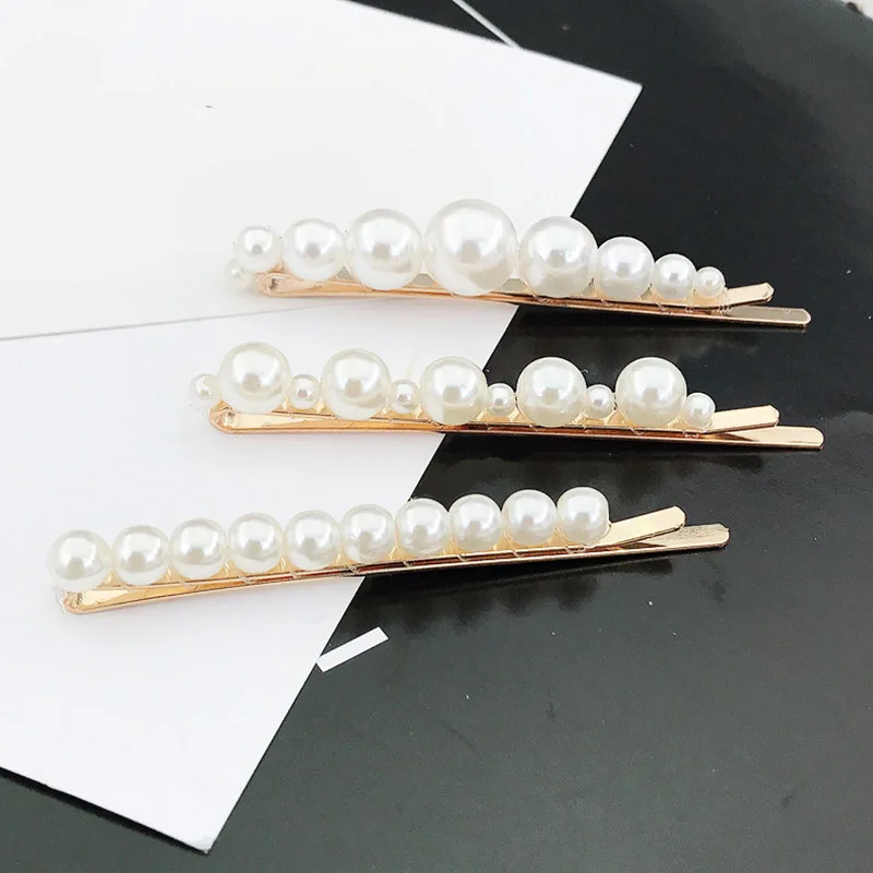 5 шт./компл. женские модные жемчужные геометрические заколки для волос Женская