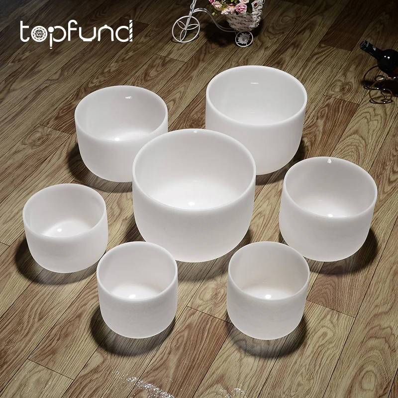 Набор чакр topфонд 7 шт. накладка матовая кварцевая с кристаллами для пения 12