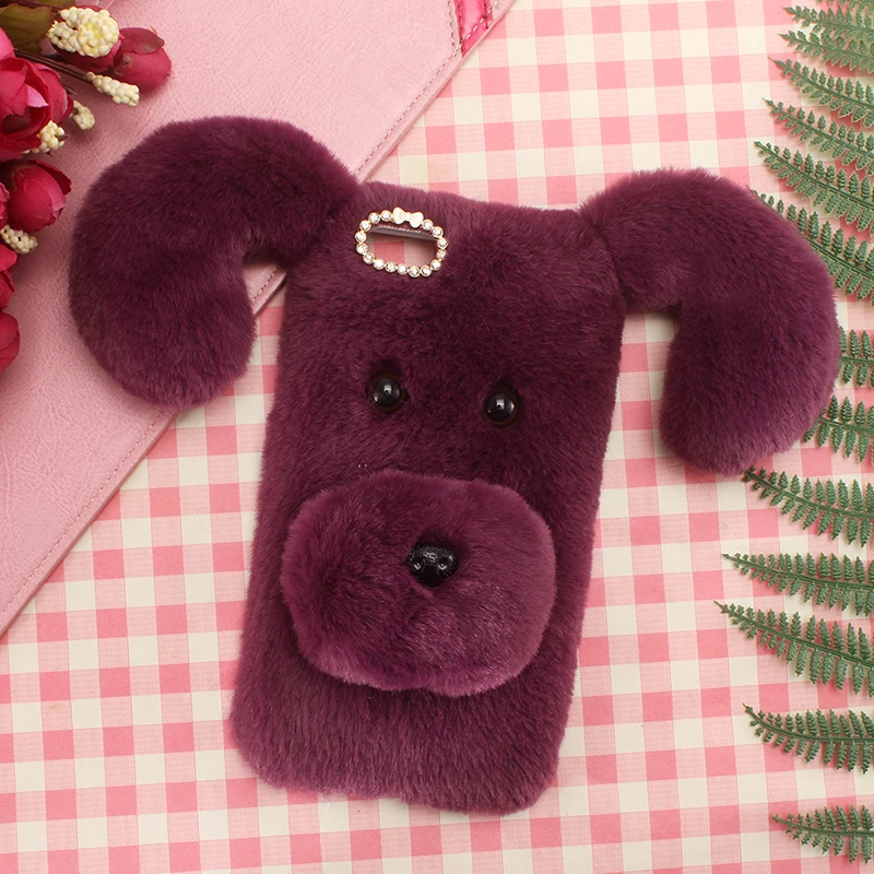 Winer Стильный чехол для телефона с изображением собаки из длинных волос и милой