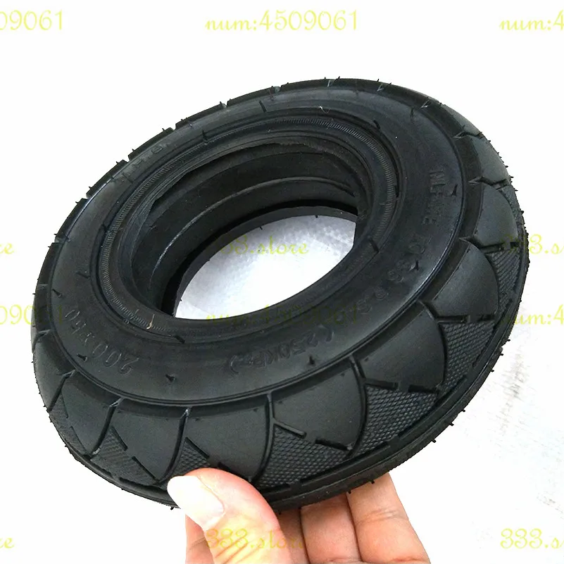 Черный 200x50 (8x2) шины твердые/пена заполнены для бритвы E100 E125 E200 скутер Твердые