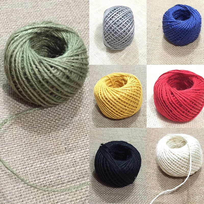 Джутовый шпагат пеньковая веревка Мешковина льняное ремесло DIY свадебное