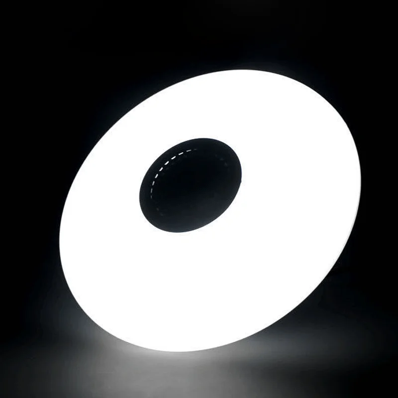 Светодиодсветильник лампа E27 RGBW 30 Вт 48 ярсветильник музыкальная потолочная