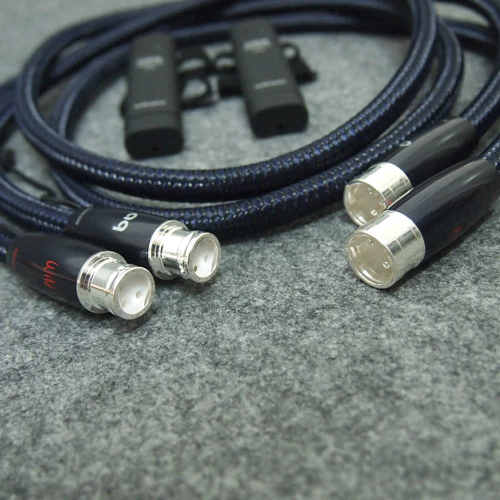 Натуральный Синий Yonder Серебряный XLR папа к мама балансный кабель с 72V DBS усилитель