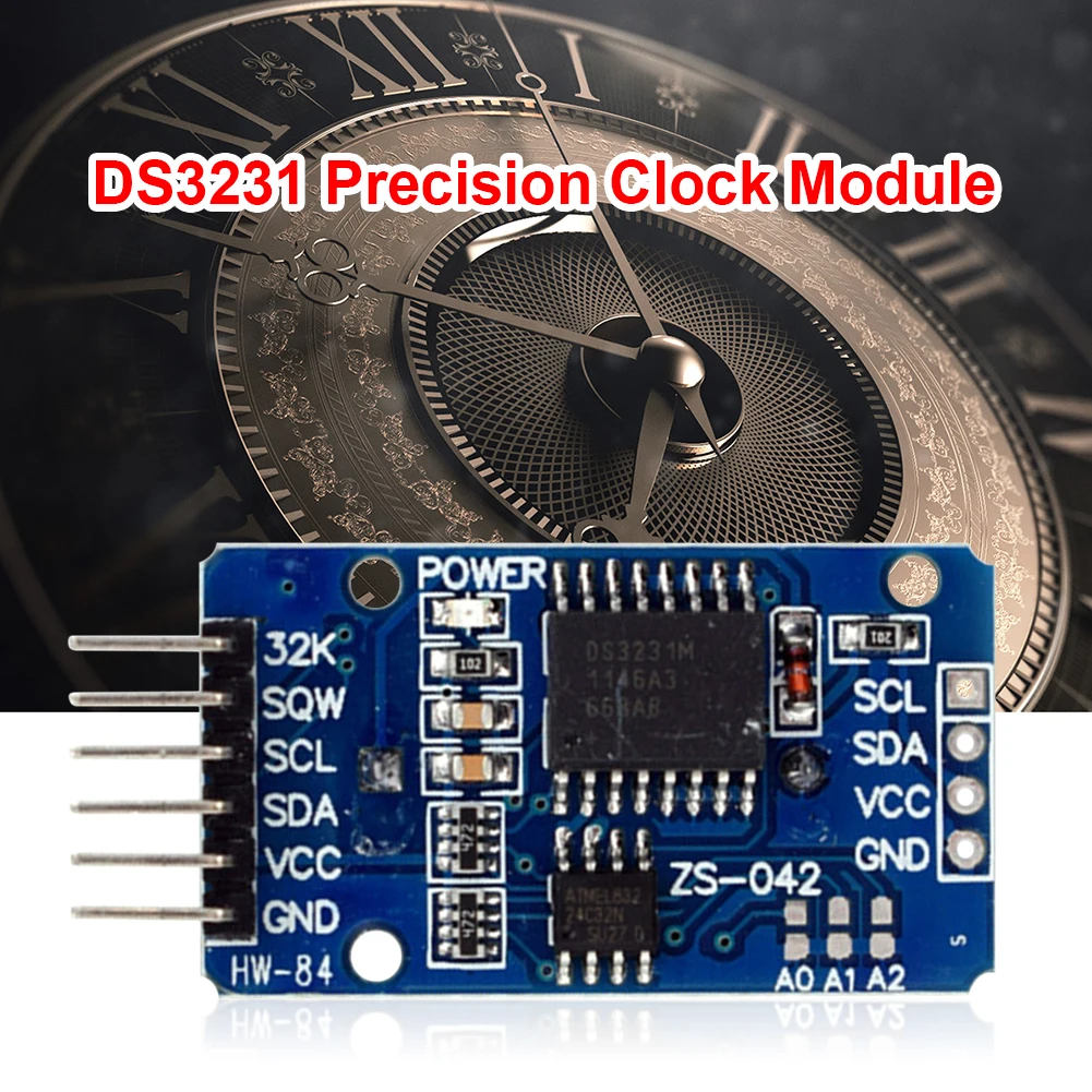 

HW-084A DS3231 AT24C32 Precision Clock Module 3.3-5.5V IIC RTC Real Time Clock Memory Module NO Battery