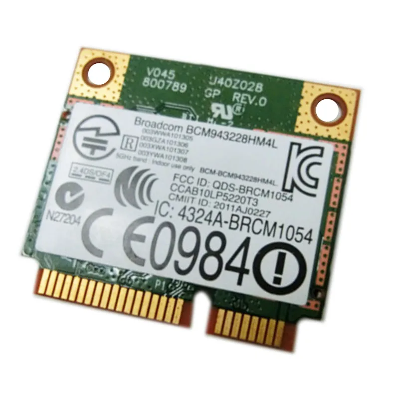 Broadcom Dw1530 Bcm943228hm4l 300m Беспроводной ноутбук N Mini Pcie половина Wifi карты для Dell 300 Мбит/с