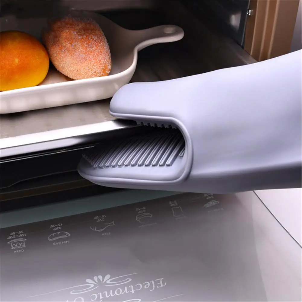 

Silicone Oven Mitts And Pot Holders Heat Resistant Oven Gloves With Non-slip Easy Clean Gloves