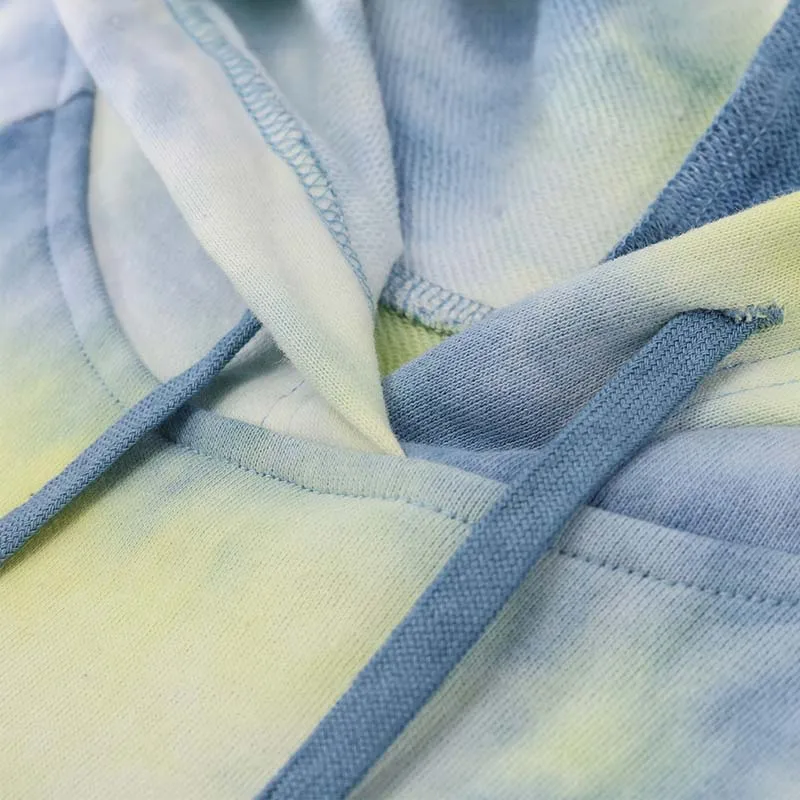 

Cotton Tie Dye Print Women Hoodies Fashion Hot Sale Casual Loose Long Sleeve Thick Oversized Streetwear Sweatshirts M30629