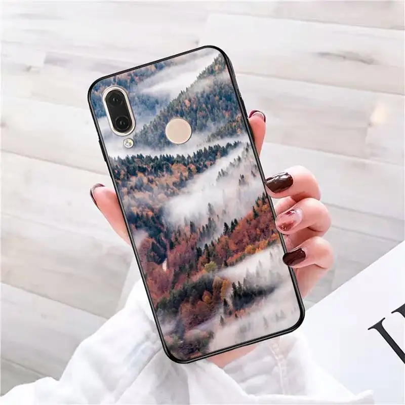 Motirunner Mountain Peak Forest Snow White Smoke Custom Photo Soft Phone Case For Redmi Note 4 5 6 7 5a 8 8pro | Мобильные телефоны