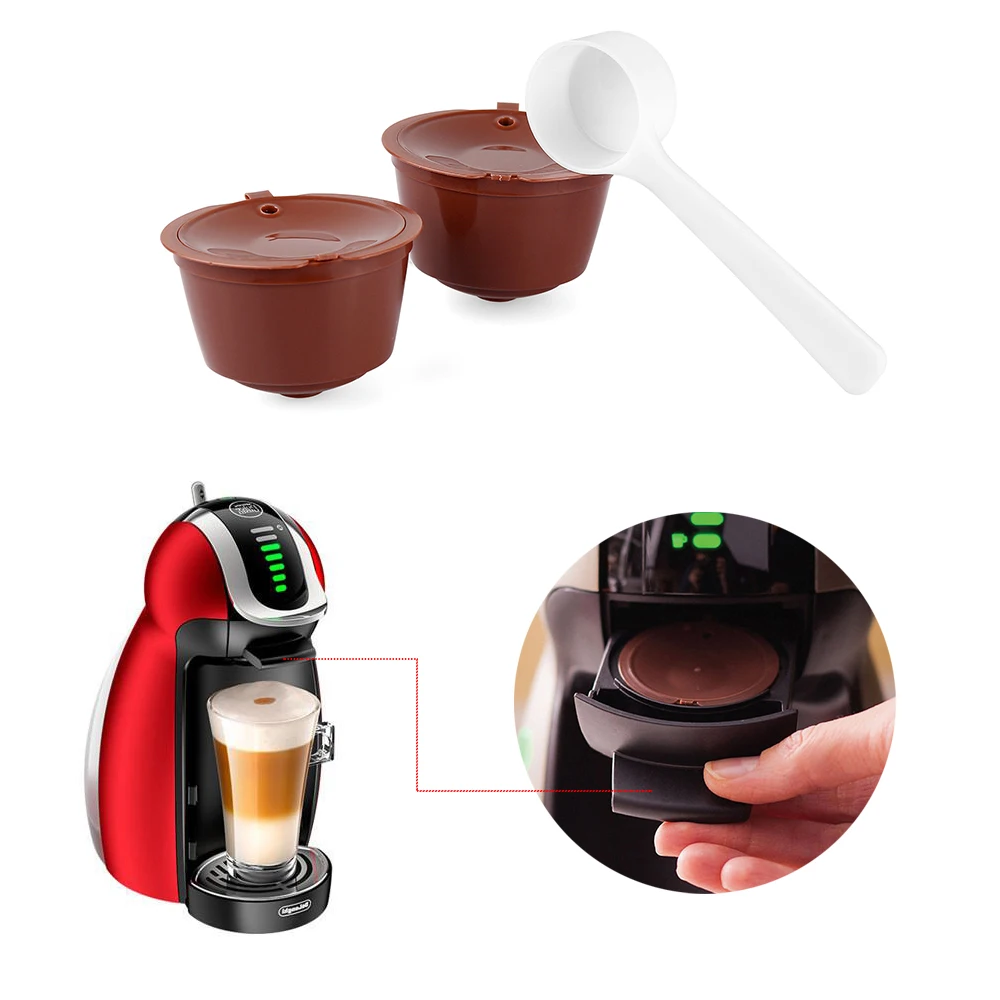 Многоразовые капсулы для кофе Nescafe Dolce Gusto 3 шт. многоразовые колпачки ложка
