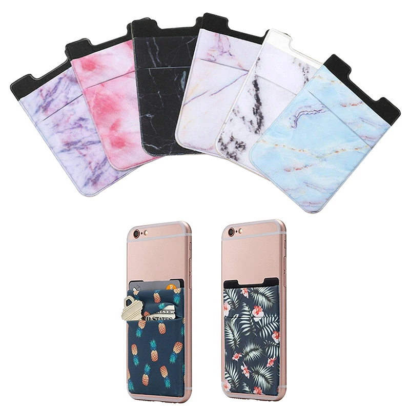 Mobile Phone Sticker Color Pattern Marble Card Holder Pockage with Adhesive FO Sale | Мобильные телефоны и аксессуары