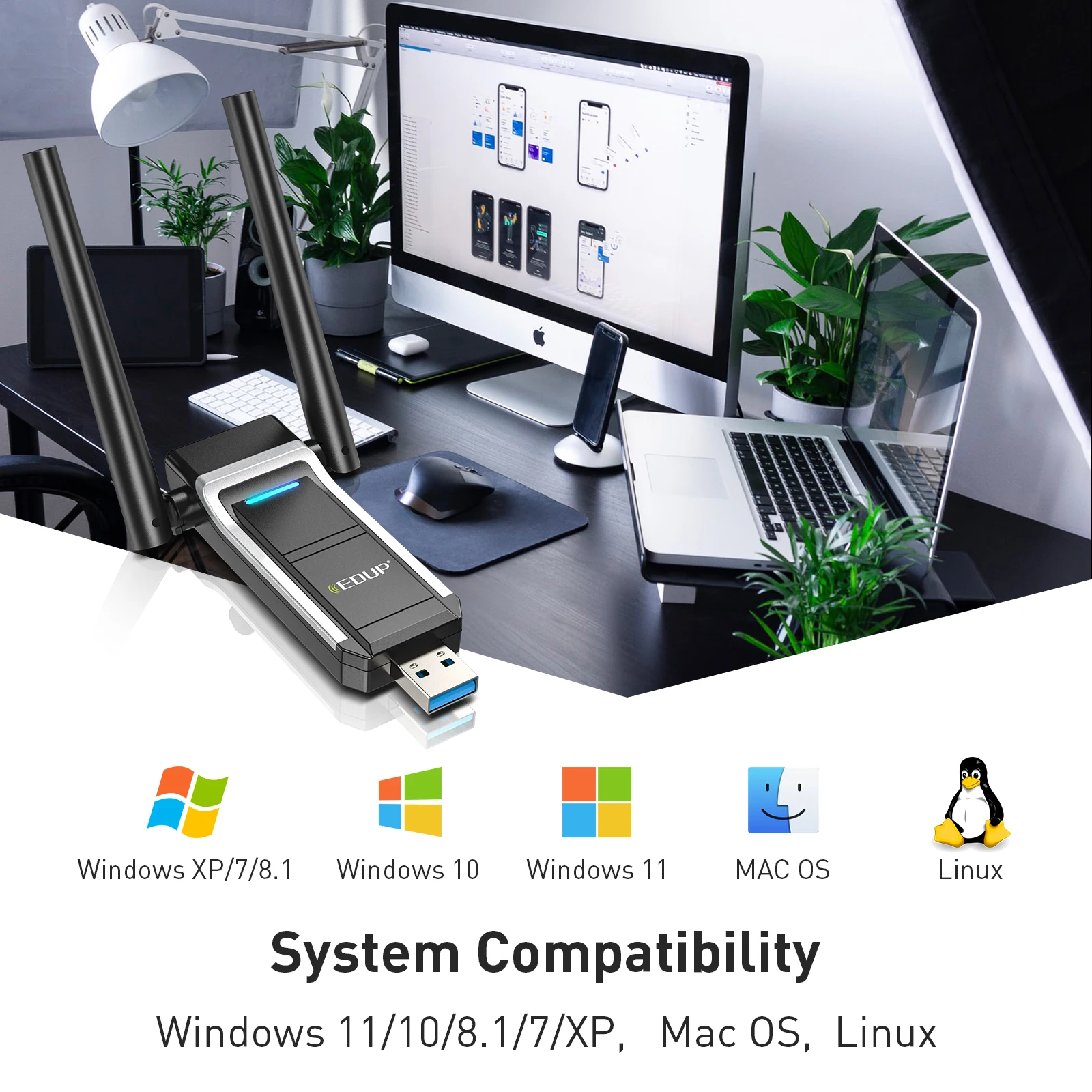 USB Wi-Fi адаптер EDUP Мбит/с | Компьютеры и офис