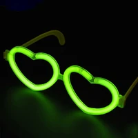 20pcslot luminous stick accessories plastic glasses frame heart shape glow light stick glasses for party concert supplies
