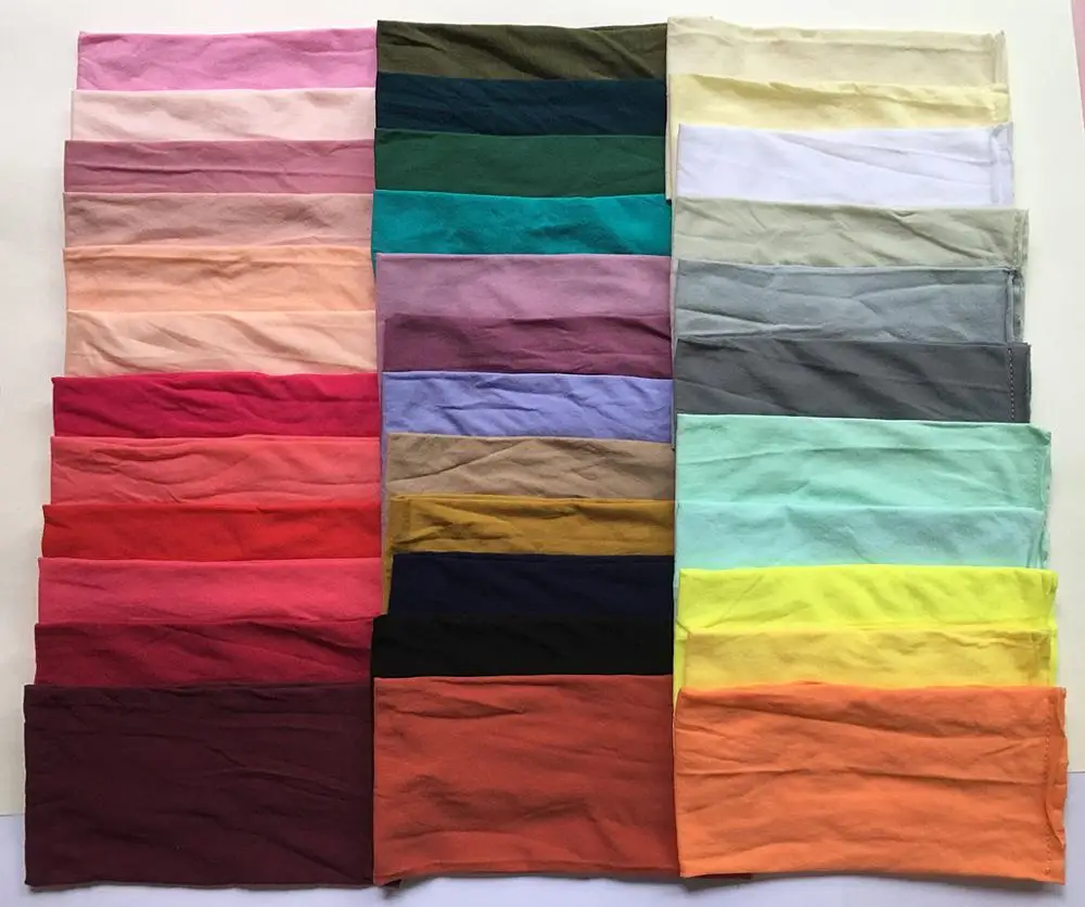 12Pcs/lot Top Quality Newborn Solid Soft Wide Nylon DIY Headbands Strony Elastic Headband Children Girls Turban Head Wrap H |