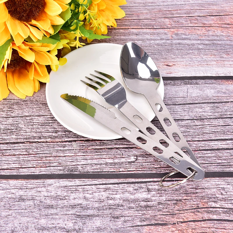 Нержавеющая сталь ложка Вилка Набор ножей 84 г походная посуда Сверхлегкая