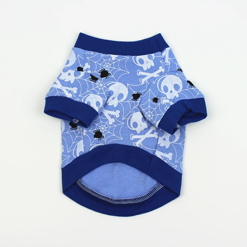 Летний жилет для кошек и собак Одежда щенков Хэллоуин рубашка собаки хлопок