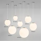 Современный белый стеклянные шаровые подвесные светильники минималистичный подвесной светильник, комбинированный подвесной светильник, промышленный домашний декоративный светильник светодиодный Светодиодная лампа
