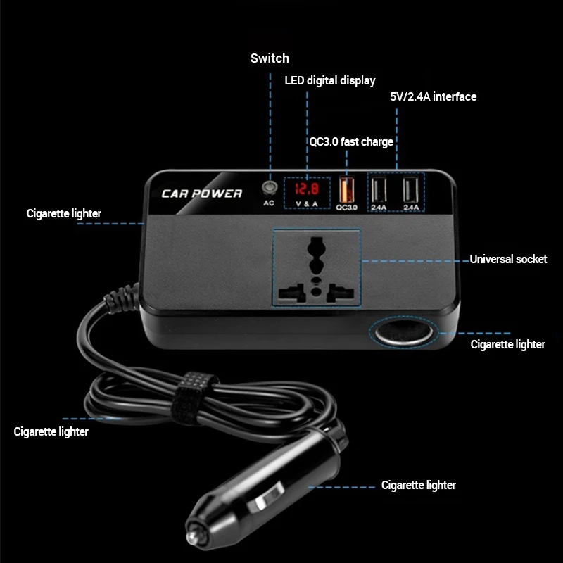 

12 220 200 Inversor QC3.0 USB