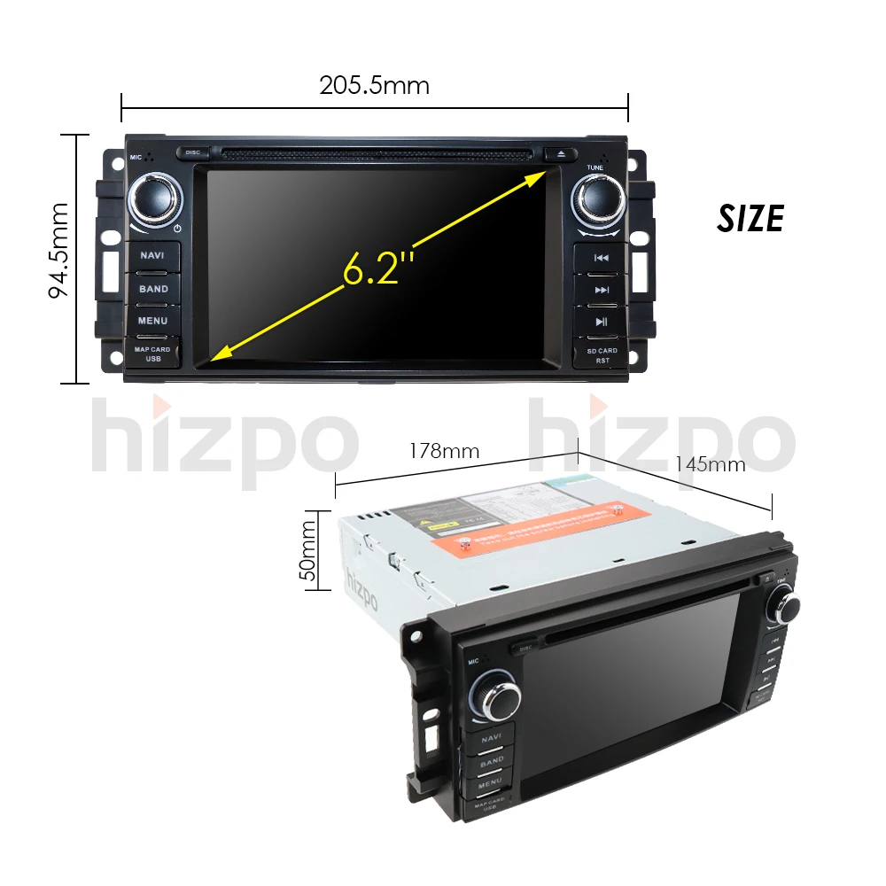 HIZPO 4 ядра 2G + 16G Android 10 автомобильный DVD для Jeep Cherokee 2009 2008 2010 Wrangler стерео Dodge радио