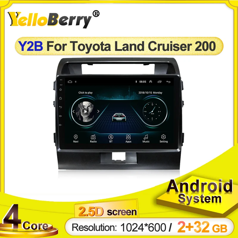YellowBerry android радио навигация для Toyota Land Cruiser 200 2008 2015 SWC автомобиль без DVD GPS навигатор