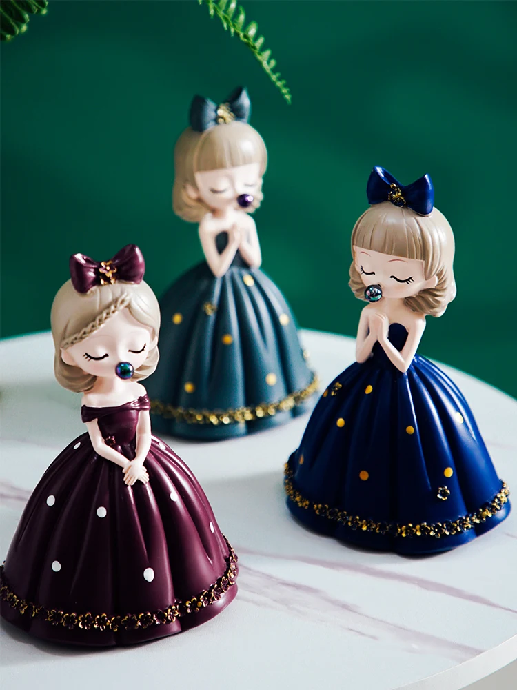 

Healing Cute Bubble Blowing Small Ornaments Girl Desk Girl Heart Princess