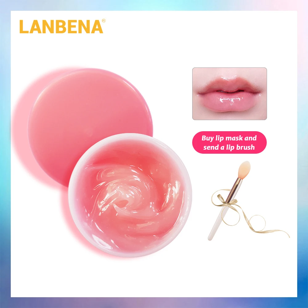 LANBENA Rose Lip Mask Lips Gel Balm Remove Anti Line Plumper Nourishing Moisturizing Sleeping care 20g |
