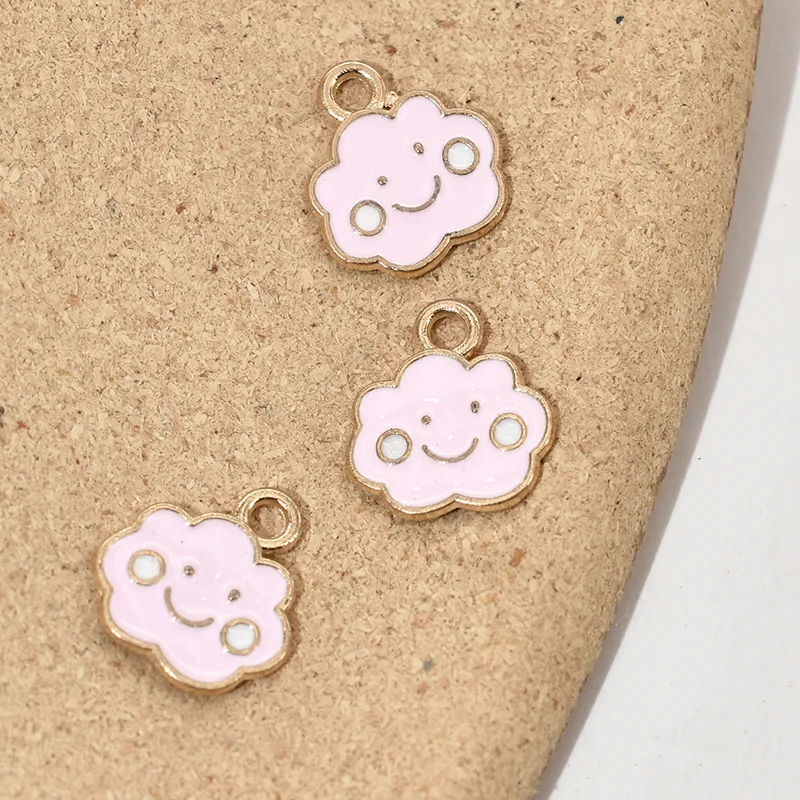 Микс 10 шт подвески с эмалью smile Clouds из сплава ожерелье серьги для изготовления