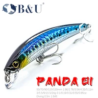 bu hot jerkbaits fishing lures 507090110130mm long casting sinking minnow lure high quality hard baits good action wobblers