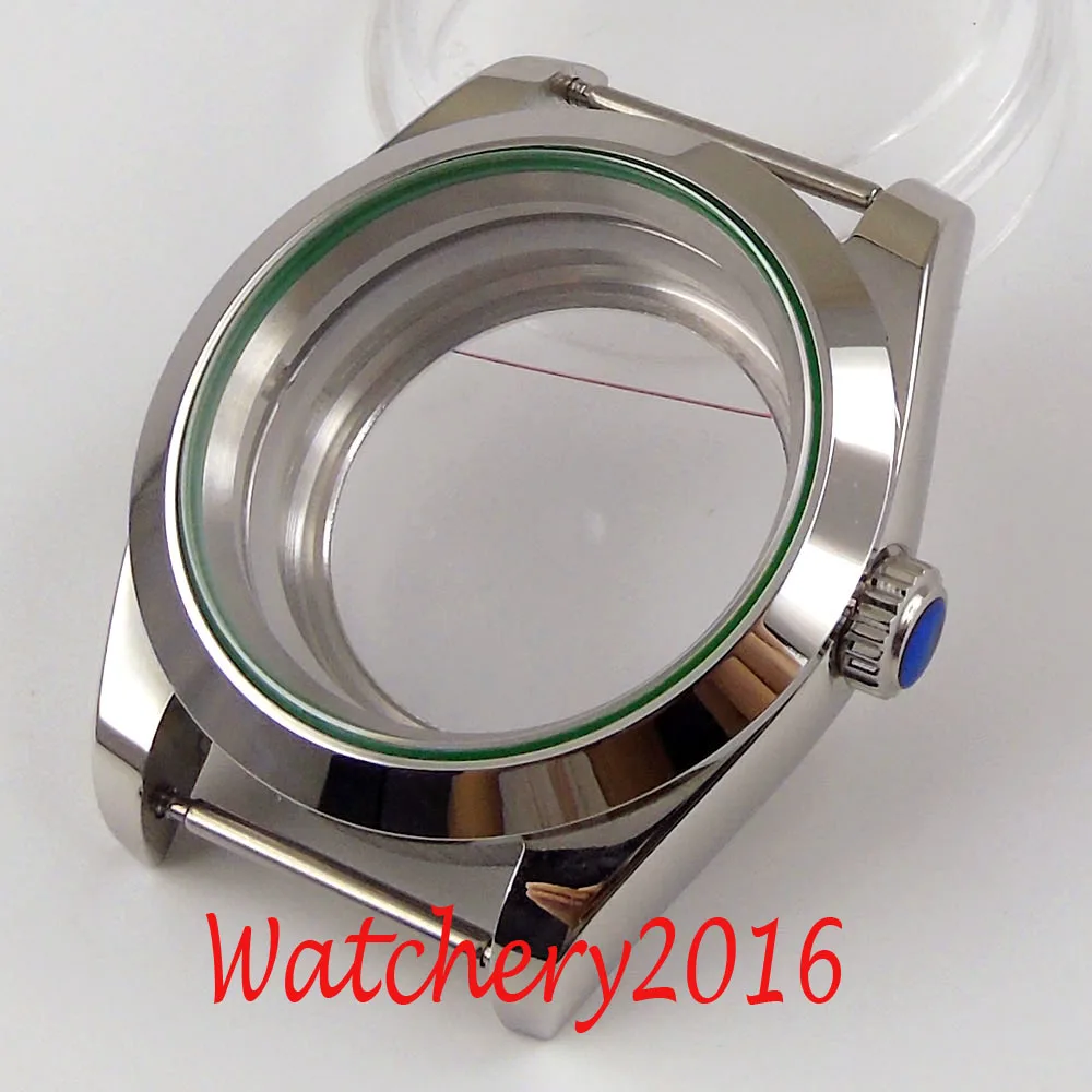 

40MM Watch Parts Sapphire Glass transparent Watch Case Fit 2836 miyota 8215 NH35 NH36 Movement