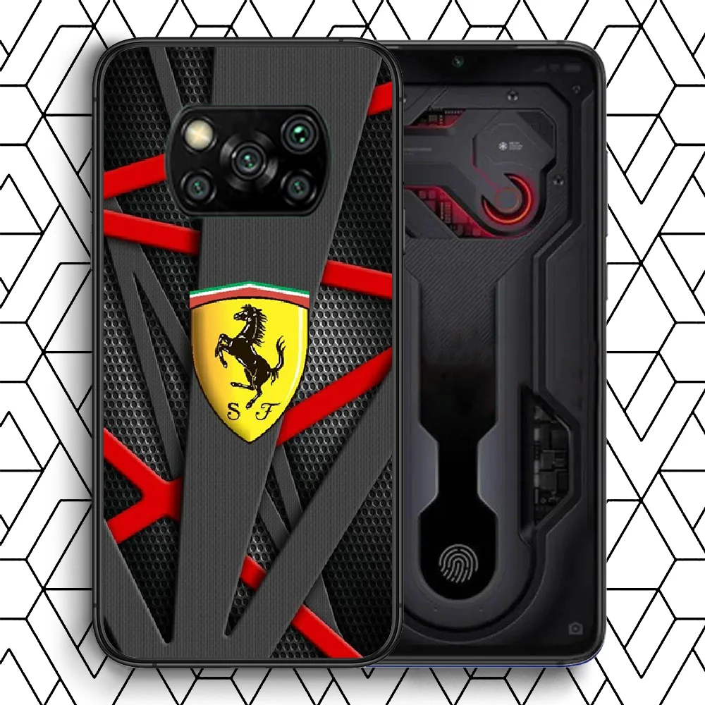 

Sports Car Ferraris Horse Phone case Cover Hull For Xiaomi Mi A2 A3 8 9 9T Note 10 Se Lite Pro Etui Soft Coque Fashion