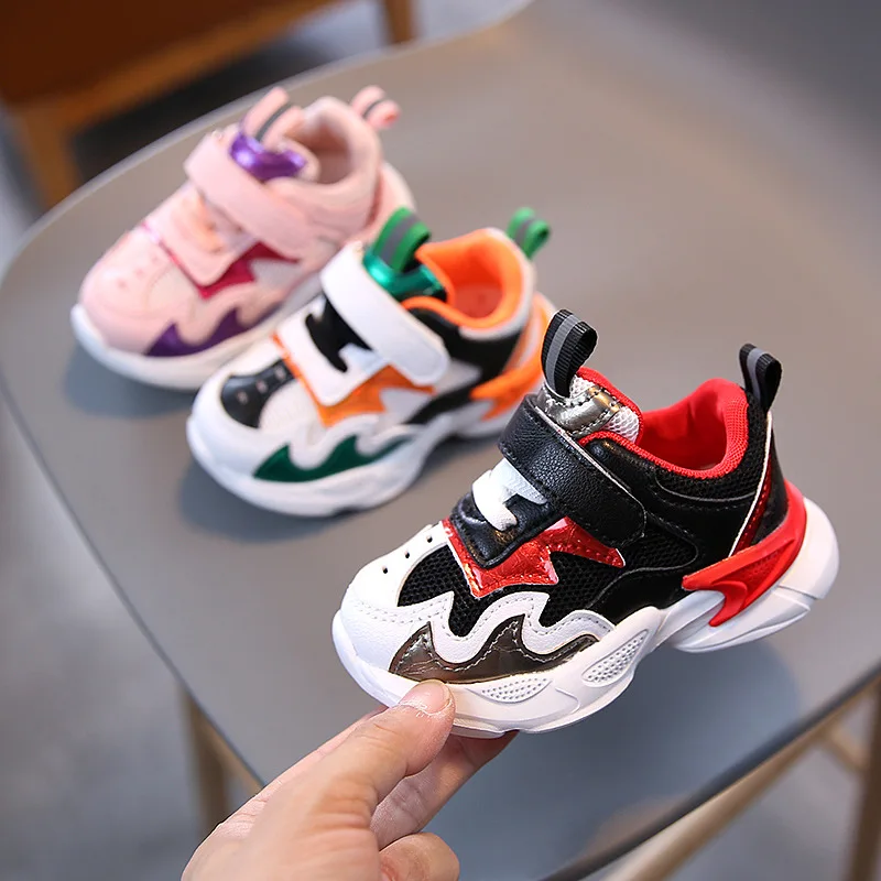 Children Sport Shoes Autumn Winter New Fashion Breathable Kids Boys Net Shoes Girls Anti-Slippery Sneakers Baby Toddler Shoes