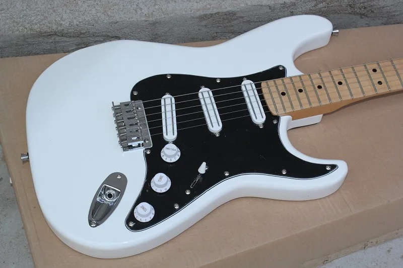 

Китайская Фабрика Музыкальные инструменты высшего качества новая ST электрическая гитара белого цвета 01