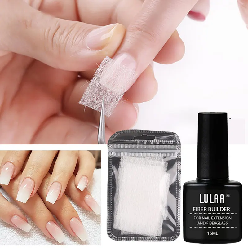 

15ML Nail Extension Fiber Builder Gel Fiber Glass Nail Art Gel Durable Scratches-free Beauty Nails Tools Kit Nail Art Nail Gel