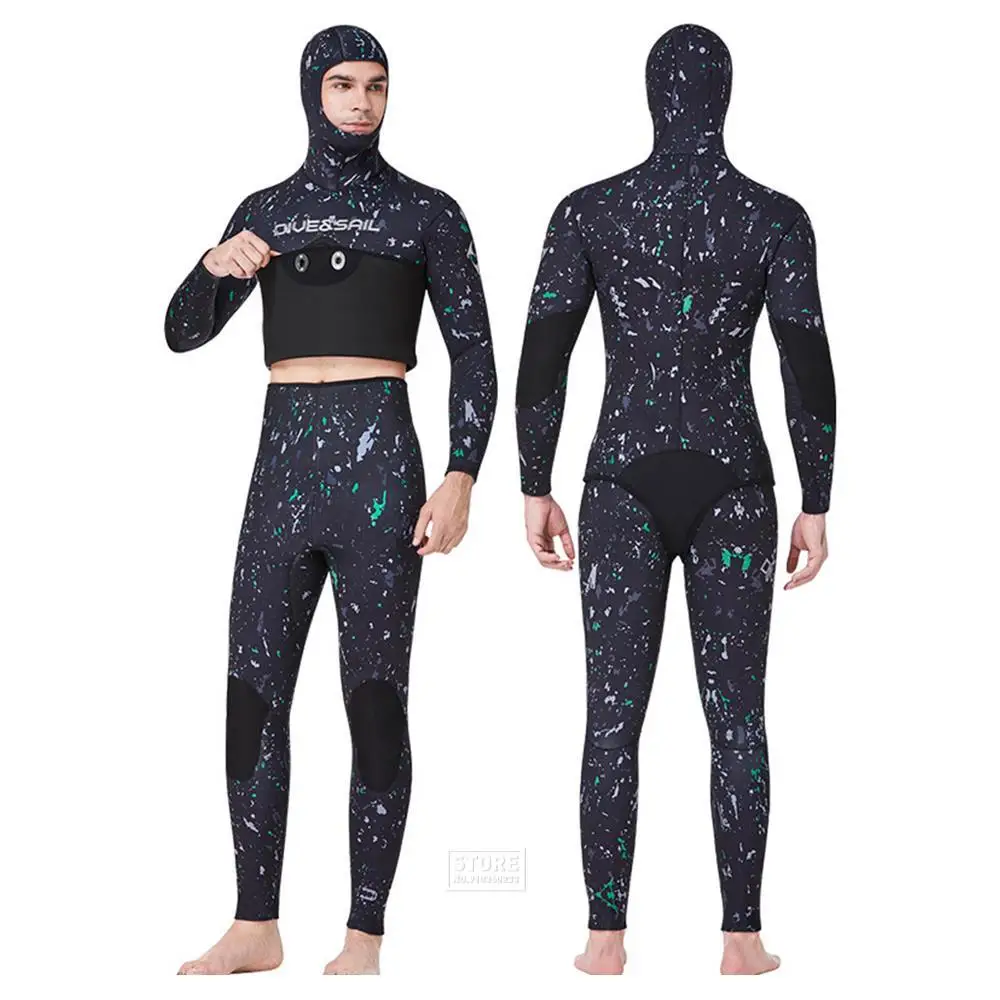 

7MM 5MM 3MM 1.5MM Wetsuit Neoprene Spearfishing Underwater Fishing Swimming Scuba Diving Suit Surf Kitesurf Swimsuit Snorkel Men