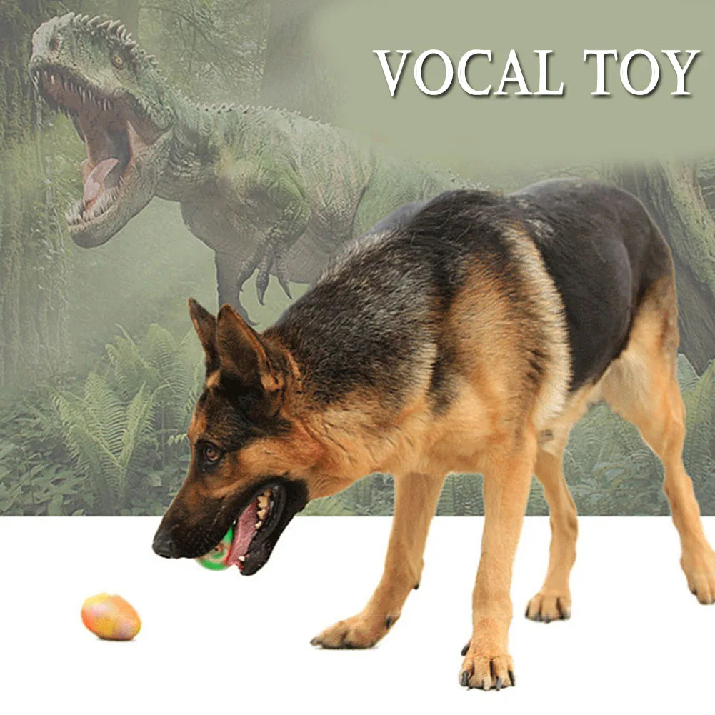 Нетоксичные латексные жевательные игрушки для собак пищащее яйцо динозавра