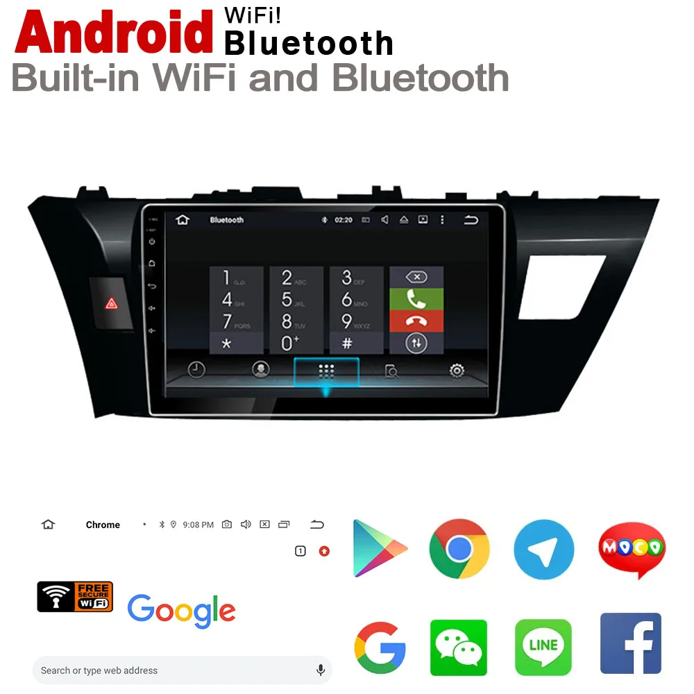 Аксессуары для Toyota Corolla 2013 2016 Автомобильный мультимедийный DVD плеер на Android GPS