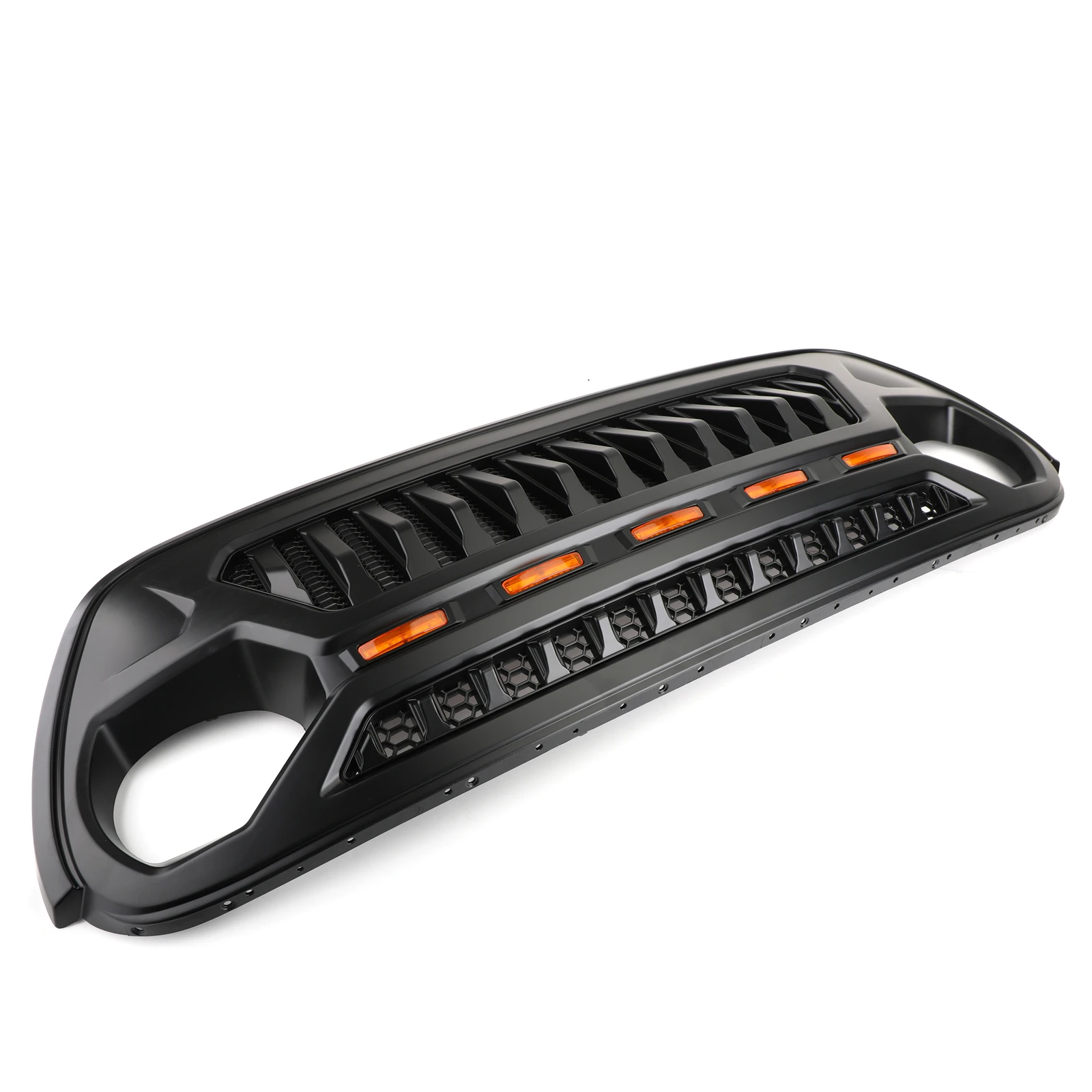Areyourshop новая Решетка переднего бампера с 5 Янтарный светильник для Jeep Wrangler JL передний верхний светодиодный светильник