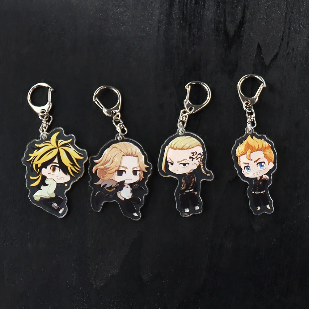 

Tokyo Revengers Anime Cosplay Keychain Manjiro Ken Takemichi Hinata Atsushi Chibi Kawaii Bag Pendant Fans Collection Props