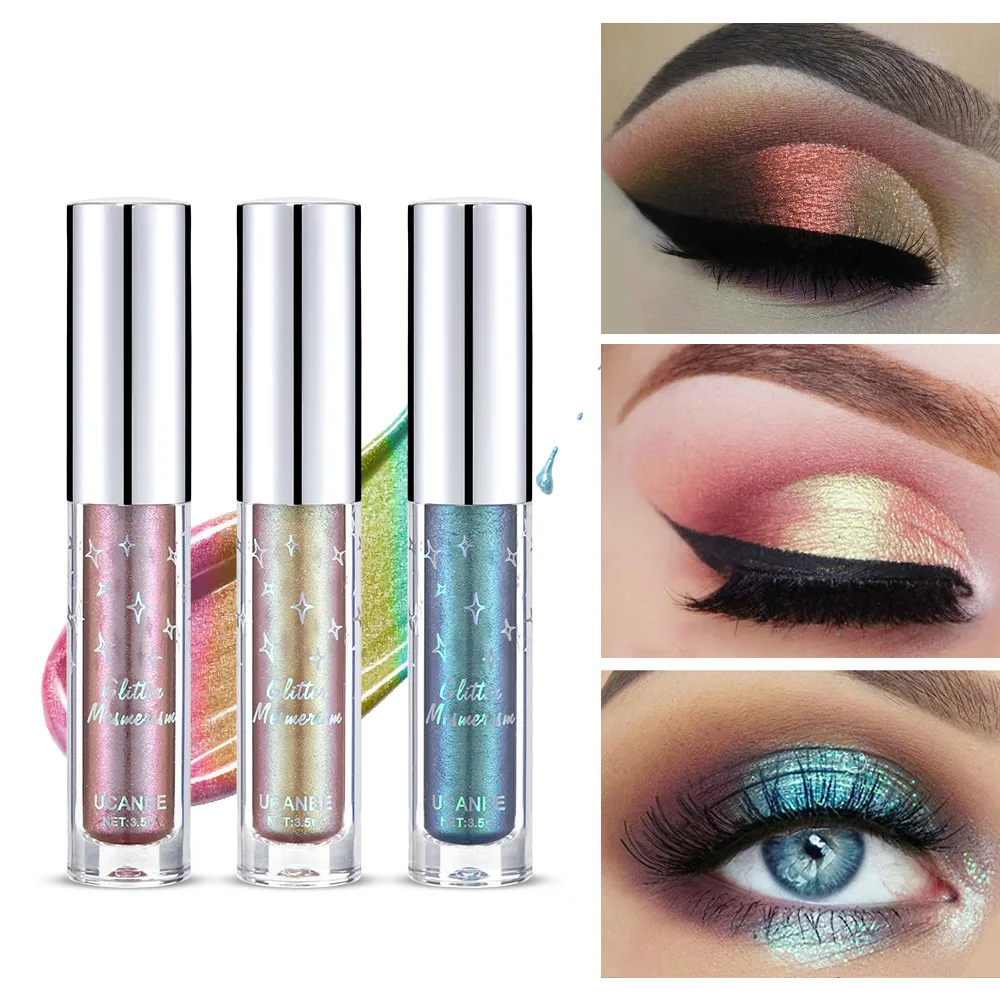 Горячая продажа голографические металлические duoхромированные тени для век