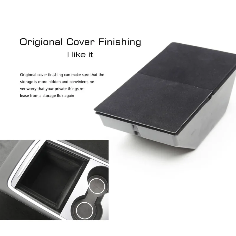 

SATONIC Auto Organizer Armrest Storage Box Foldable Central Control Container Car Styling Accossorries for Tesla Model 3 Y