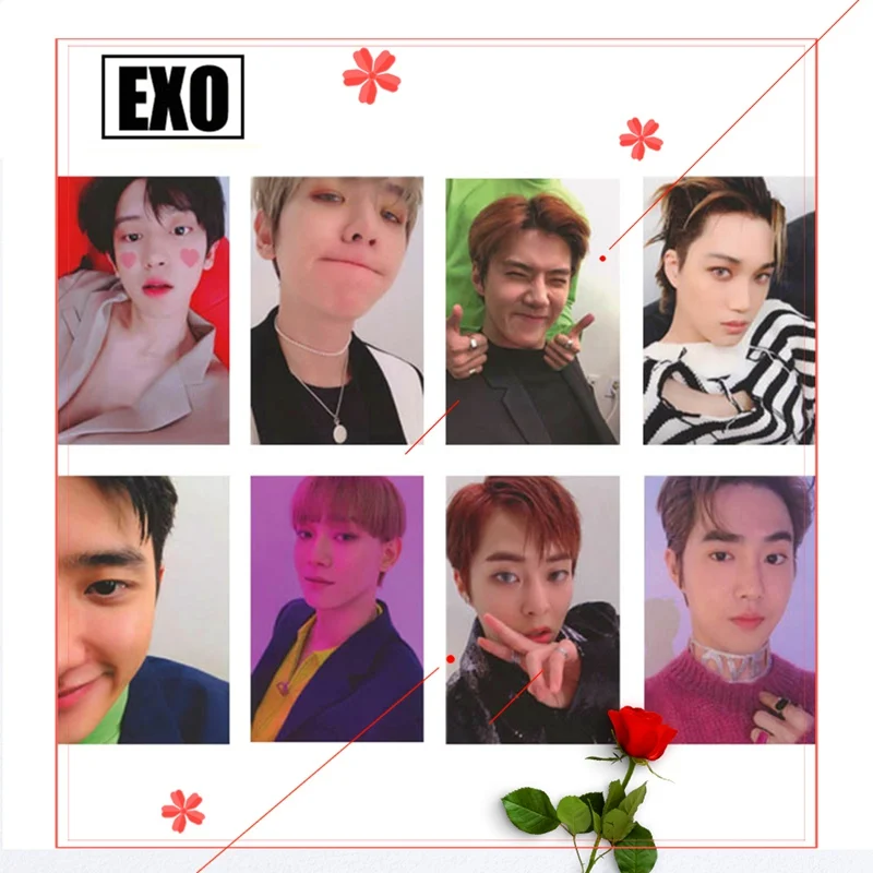 8 шт./компл. альбом KPOP EXO самодельная бумажная карта фото плакат в виде карты фотостудии игрушек, для подарка, для фанатов Канцелярский набор